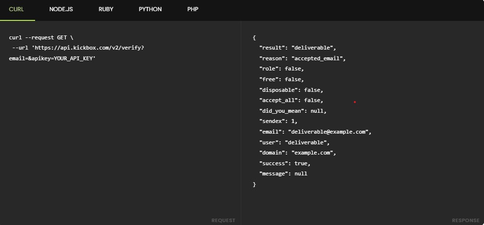 Check out our Verification API Responses
